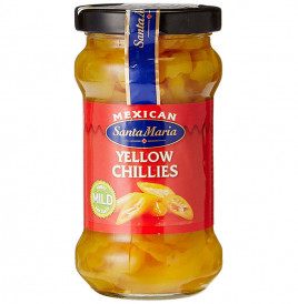 Mexican Santa Maria Yellow Chillies - Mild  Glass Jar  200 grams